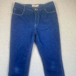 Tory Burch Jeans Womens 30 Blue Straight Contrast Stitch High Rise Denim